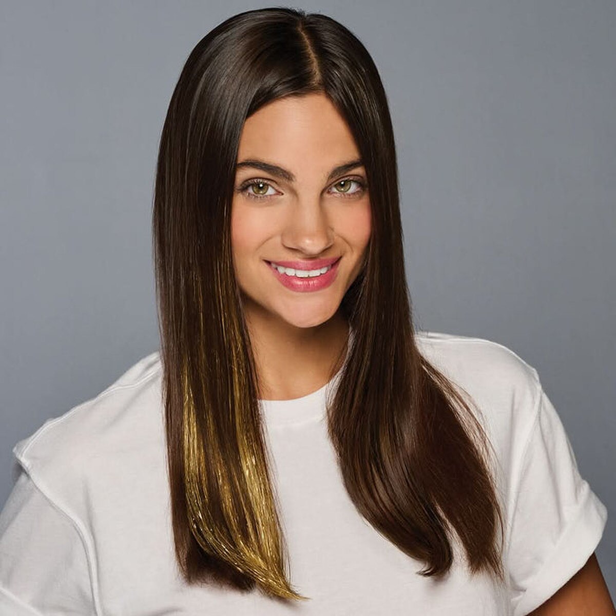 Gold Shimmer Spirit hair Straight Clip-In 18-inch vendor image